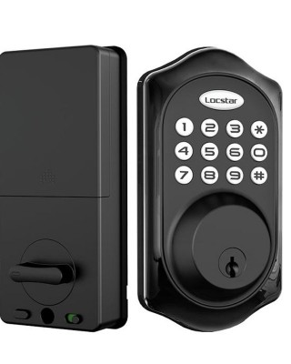 LOCSTAR C88 Bluetooth Remote Tuya Automatic Smart Electronic Password Door Lock  Black