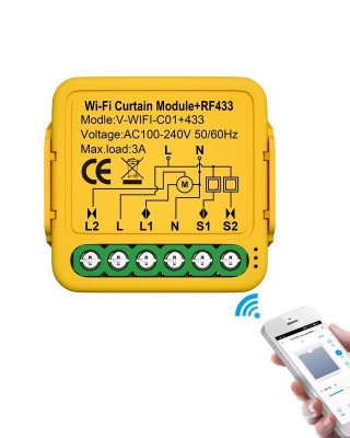 WiFi RF Graffiti Curtain Switch On   Off Module