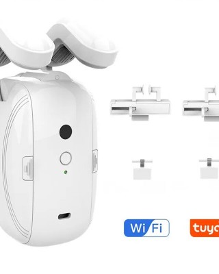 Tuya Smart WiFi Curtain Motor for Roman T U Track Automatic Open Smart Electric Curtain Robot APP Voice Control with Alexa Google Home